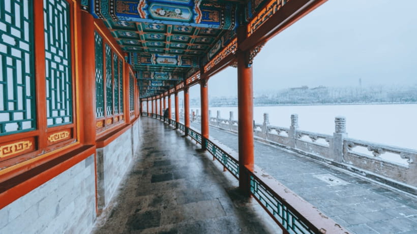 Beijing: Beihai park e-ticket entry - Round City and the old garden architecture you can feel in your feet