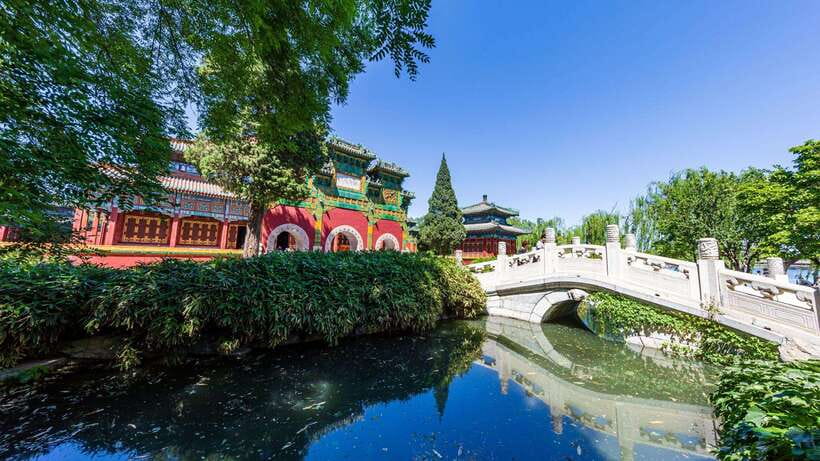 Beijing: Beihai Park Entry Ticket & English PDF Guidebook - Lake paths, historic pavilions, and traditional garden views