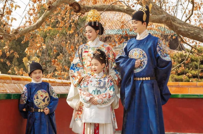 Beijing Traditional Hanfu Experience & Photoshoot for Groups - The main photoshoot outside the Forbidden City moat
