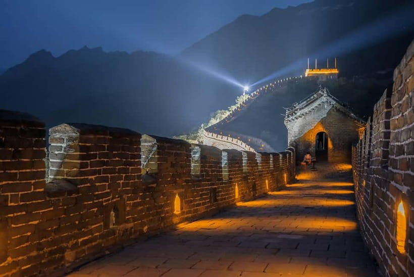 Sunset Glow at Mutianyu Great Wall Night Bus Tour+Ticket - Mutianyu at night versus other Great Wall sections